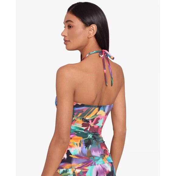 Ralph Lauren JUNGLE PARADISE High-Neck Halter Tankini Swim Top, US 6 NWT - Picture 3 of 5